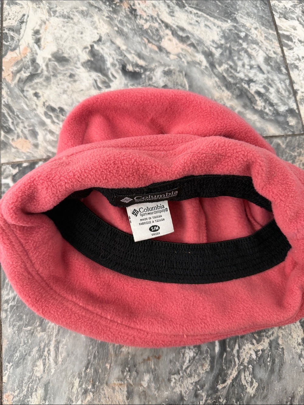 Columbia Pink Fleece Hat with Black Band